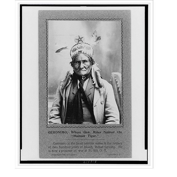 Historic Print, Geronimo, whom Gen. Miles named the Human Tiger"", 16" x 20"