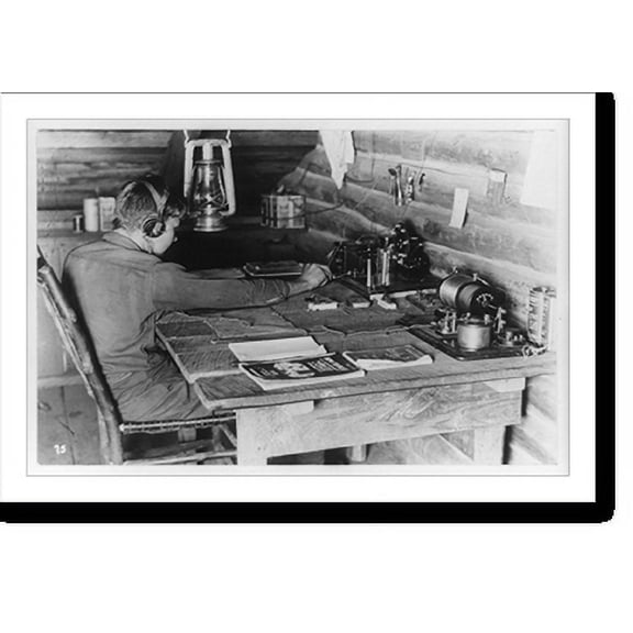 Historic Print, Getting foreign" news, Kanohwahke Scout Camps, Tuxedo, N.Y. (?)", 16" x 20"