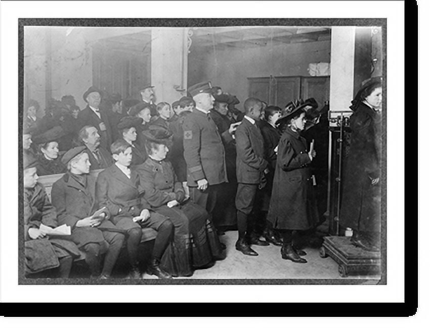 Historic Print, Getting working papers. Location New York, New York