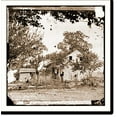 thumbnail image 1 of Historic Print, Gettysburg Pa. The Bryan house on 2d Corps line near scene of Picketts Charge, 16" x 20", 1 of 3