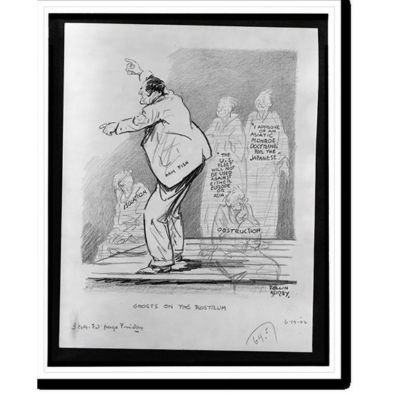 Historic Print, Ghosts on the rostrum, 16" x 20"