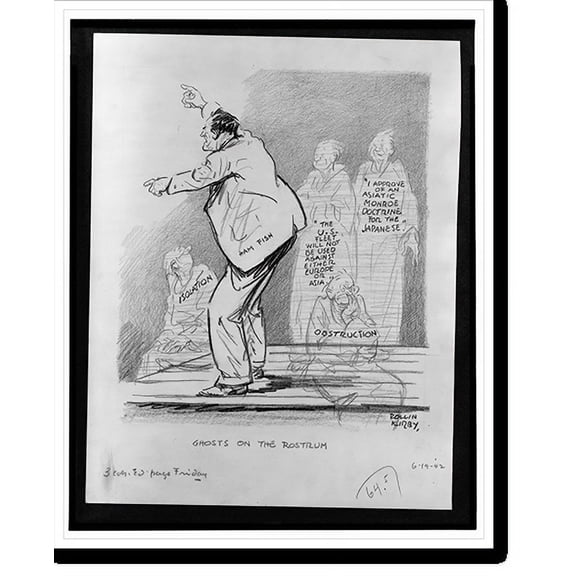 Historic Print, Ghosts on the rostrum, 18" x 24"
