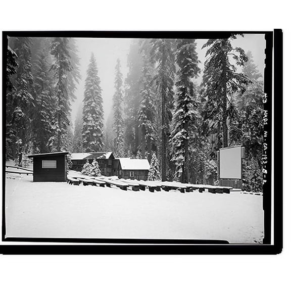 Historic Print, Giant Forest Lodge Historic District, Amphitheater, Three Rivers vicinity, Tulare County, CA - 2, 18" x 24"