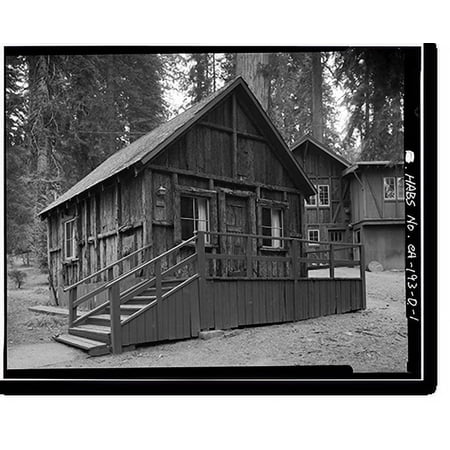 Historic Print, Giant Forest Lodge Historic District, Cabin A, Three Rivers vicinity, Tulare County, CA, 18" x 24"