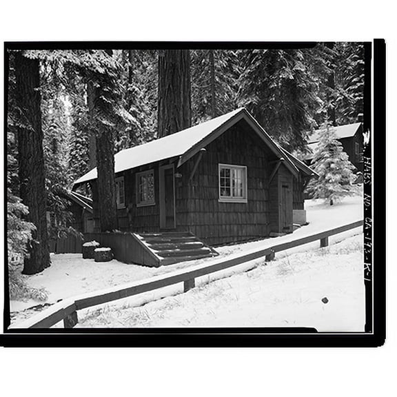 Historic Print, Giant Forest Lodge Historic District, Cabin No. 22, Three Rivers vicinity, Tulare County, CA, 18" x 24"