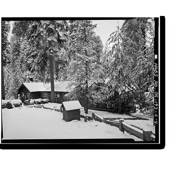 Historic Print, Giant Forest Lodge Historic District, General Office Building, Three Rivers vicinity, Tulare County, CA - 4, 16" x 20"