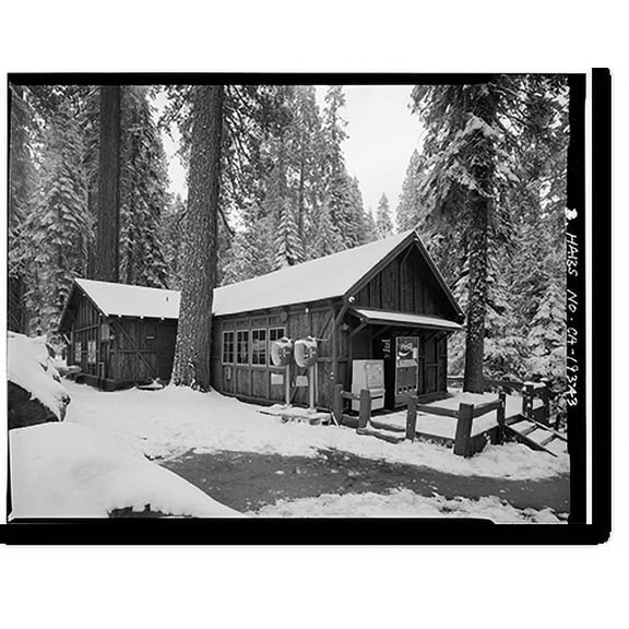 Historic Print, Giant Forest Lodge Historic District, Registration Building, Three Rivers vicinity, Tulare County, CA - 3, 18" x 24"