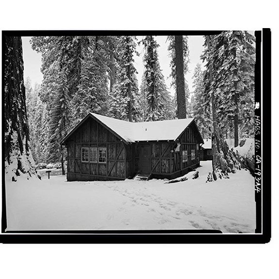 Historic Print, Giant Forest Lodge Historic District, Registration Building, Three Rivers vicinity, Tulare County, CA - 4, 18" x 24"