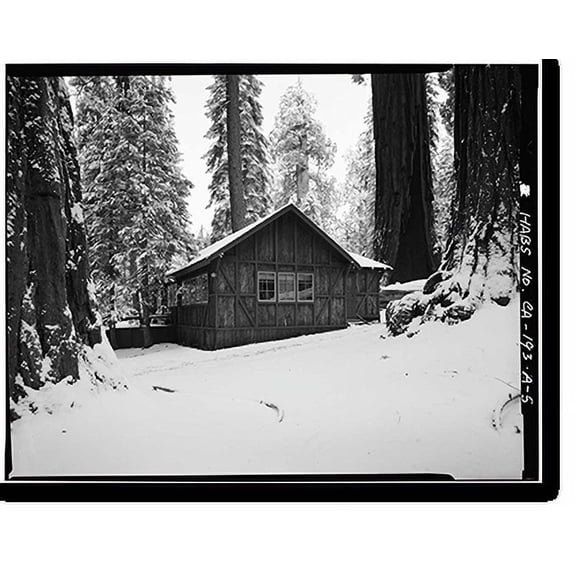 Historic Print, Giant Forest Lodge Historic District, Registration Building, Three Rivers vicinity, Tulare County, CA - 5, 18" x 24"
