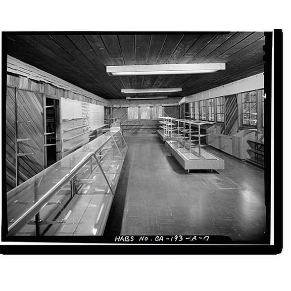 Historic Print, Giant Forest Lodge Historic District, Registration Building, Three Rivers vicinity, Tulare County, CA - 7, 18" x 24"