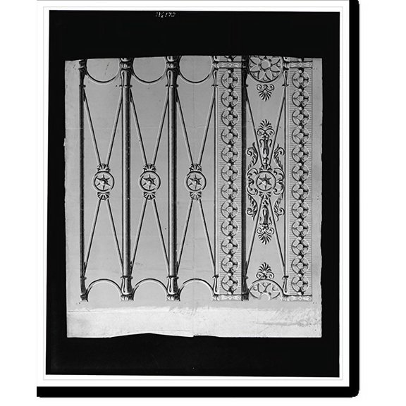 Historic Print, [Gilded pillar for Rame's gilded ironwork wallpaper design], 16" x 20"