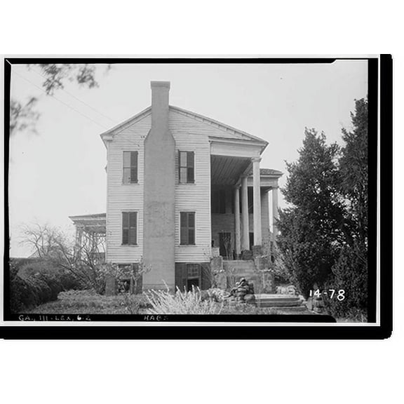 Historic Print, Gilmer House, Lexington, Oglethorpe County, GA - 2, 16" x 20"