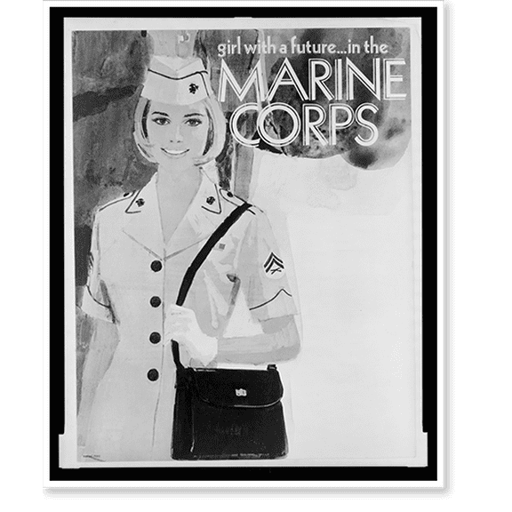 Historic Print, Girl with a future : in the Marine Corps, 16" x 20"
