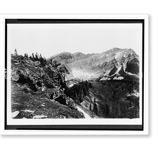 Historic Print, Glacier National Park. On the Continental Divide. Kipps