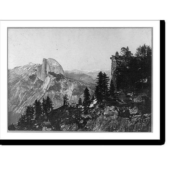 Historic Print, Glacier Point, Yosemite Valley, California, 16" x 20"
