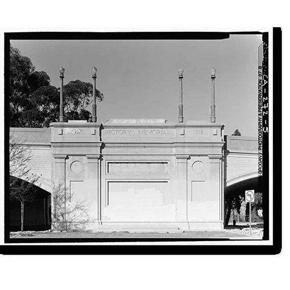 Historic Print, Glendale-Hyperion Viaduct, Spanning Golden State Freeway (Interstate 5) and Los Angeles River, Los Angeles, Los Angeles County, CA - 5, 16" x 20"