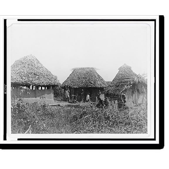 Historic Print, Golah huts, Liberia, 18" x 24"