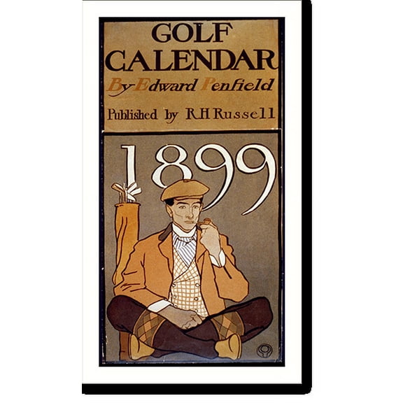 Historic Print, Golf Calendar, 16" x 20"