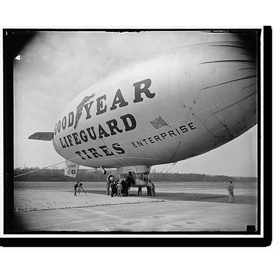 Historic Print, Goodyear blimp at Wash. Air Post, 4/13/38, 16" x 20"