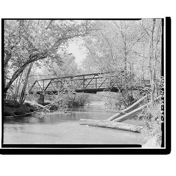 Historic Print, Gordon County Road 220 Bridge, Spanning Pine Log Creek on County Road 220, Fairmount vicinity, Gordon County, GA - 2, 16" x 20"
