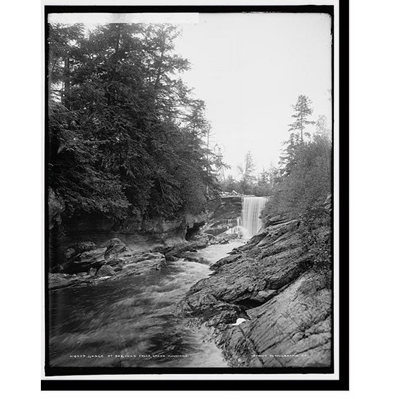 Historic Print, Gorge at Belden's Falls, Green Mountains, 16" x 20"