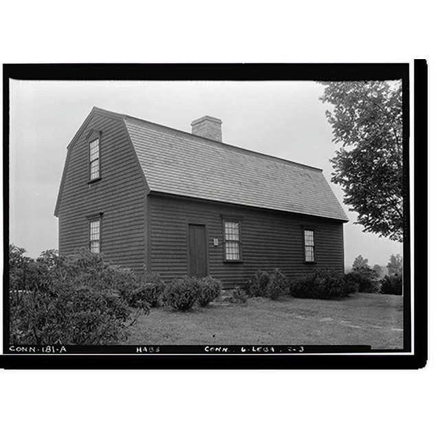 Historic Print, Governor Jonathan Trumbull War Office, Lebanon, New