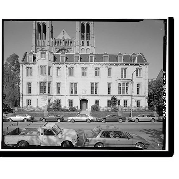 Historic Print, Grace Cathedral, George William Gibbs Memorial Hall, 1051 Taylor Street, San Francisco, San Francisco County, CA - 3, 16" x 20"