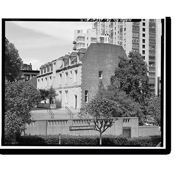 Historic Print, Grace Cathedral, George William Gibbs Memorial Hall, 1051 Taylor Street, San Francisco, San Francisco County, CA - 5, 16" x 20"