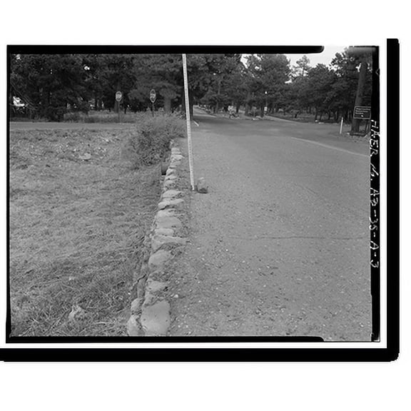 Historic Print, Grand Canyon National Park Roads, Village Loop Retaining No. 1, Grand Canyon Village, Coconino County, AZ - 3, 16" x 20"