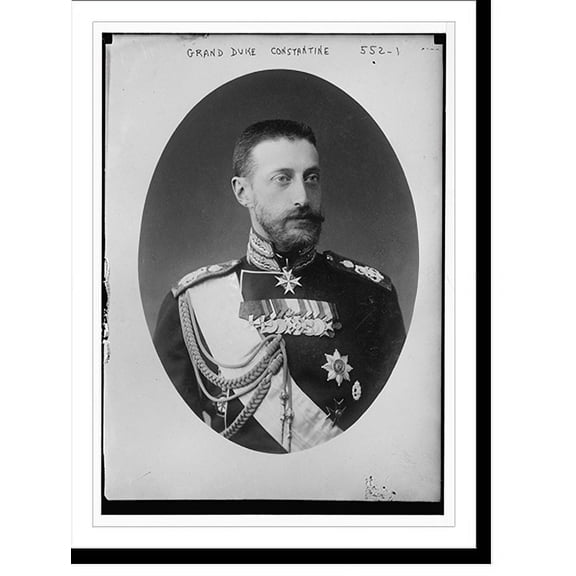 Historic Print, Grand Duke Constantine, cameo portrait, 18" x 24"