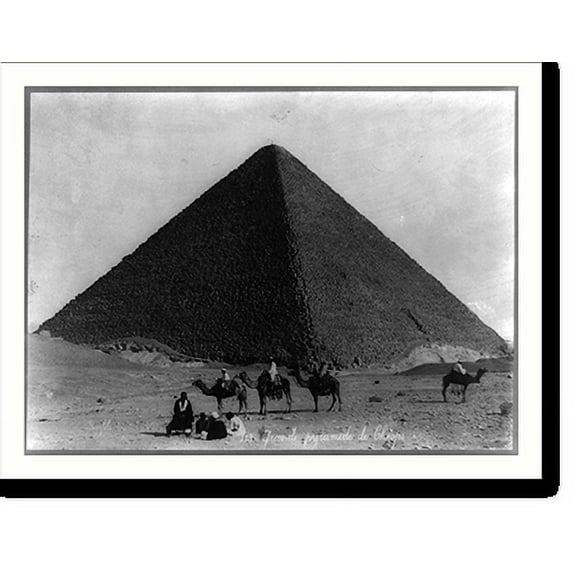 Historic Print, Grande pyramide de Chops.Bonfils., 18" x 24"