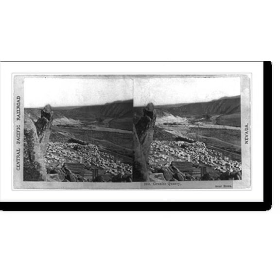 Historic Print, Granite quarry, near Reno, 16" x 20"