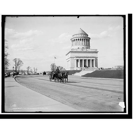 Historic Print, Grant's Tomb and Riverside Drive, New York, 16" x 20"