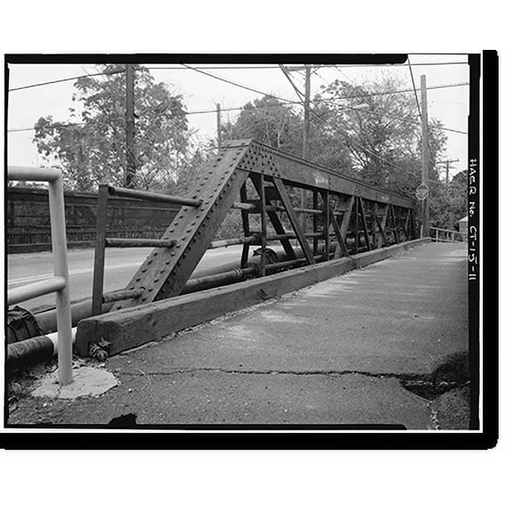 Historic Print, Grasmere Avenue Bridge, Spanning Railroad at Grasmere Avenue, Fairfield, Fairfield County, CT - 11, 18" x 24"