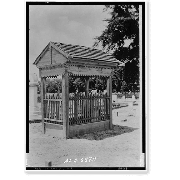 Historic Print, Grave Houses, Local Cemetery, Luverne vicinity, Crenshaw County, AL - 2, 16" x 20"