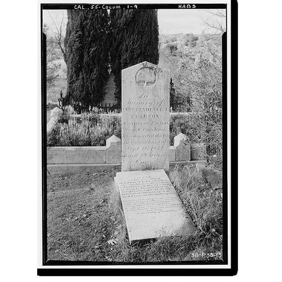 Historic Print, Grave Stones, Mountain View Cemetery, Bigler Street, Columbia, Tuolumne County, CA - 8, 18" x 24"