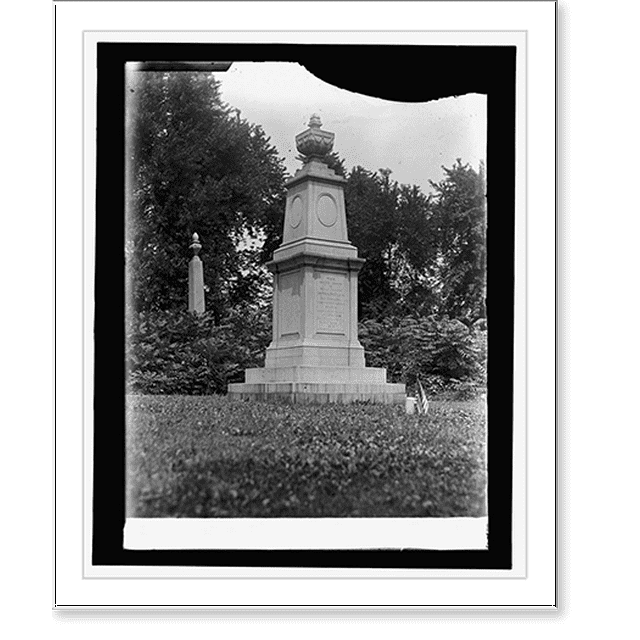 Historic Print, Grave of Gen. Arthur St. Clair, Greensburg, Pa., 16" x