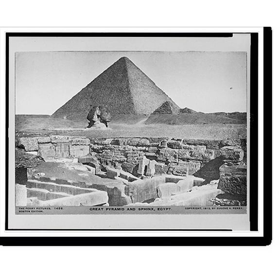 Historic Print, Great pyramid and sphinx, Egypt.The Perry Pictures., 18" x 24"