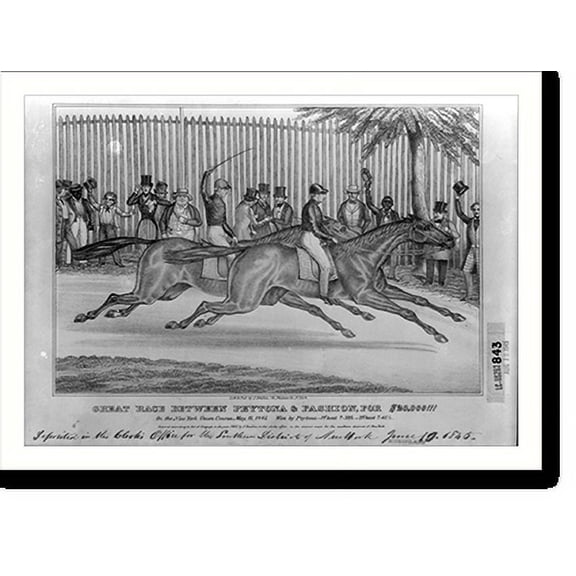 Historic Print, Great race between Peytona and Fashion for $20,000!!!, 16" x 20"