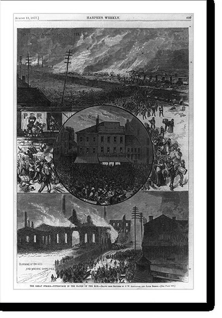 Historic Print, The Great [railroad] Strike [Pittsburgh, Pa. 1877 ...