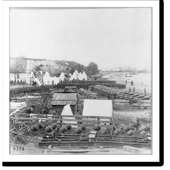 Historic Print, Great siege train at Yorktown, Va., 16" x 20"