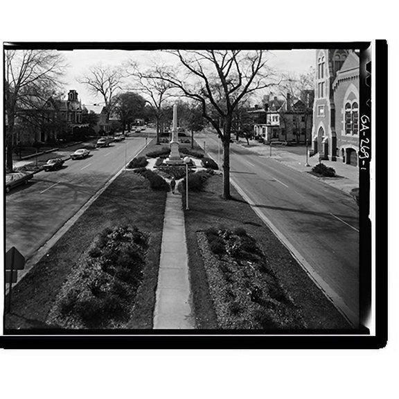 Historic Print, Greene Street Historic District, Greene Street, Gordon Highway to Augusta Canal Bri, Augusta, Richmond County, GA, 16" x 20"