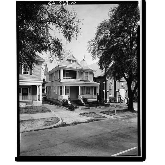 Historic Print, Greene Street Historic District, Greene Street, Gordon Highway to Augusta Canal Bri, Augusta, Richmond County, GA - 20, 18" x 24"