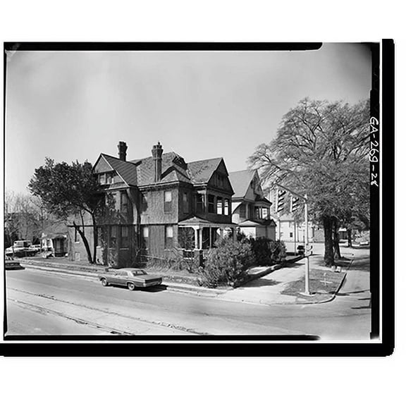 Historic Print, Greene Street Historic District, Greene Street, Gordon Highway to Augusta Canal Bri, Augusta, Richmond County, GA - 28, 16" x 20"