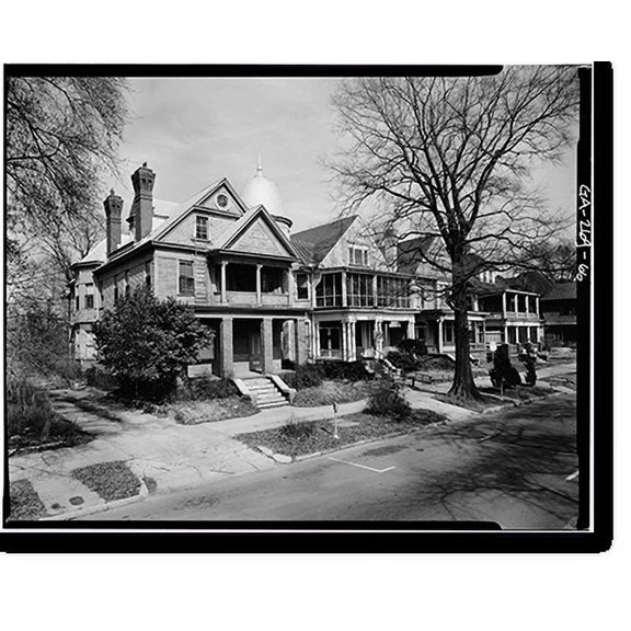 Historic Print, Greene Street Historic District, Greene Street, Gordon Highway to Augusta Canal Bri, Augusta, Richmond County, GA - 66, 16" x 20"
