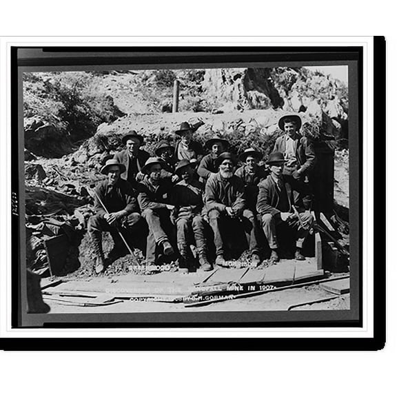 Historic Print, Greenwood, Geraty, Morrison. Discoverers of the Windfall Mine in 1907, 16" x 20"