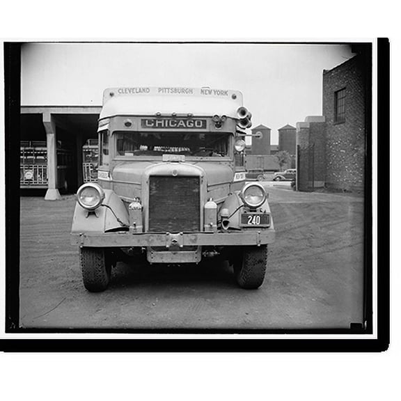 Historic Print, Greyhound bus, 18" x 24"