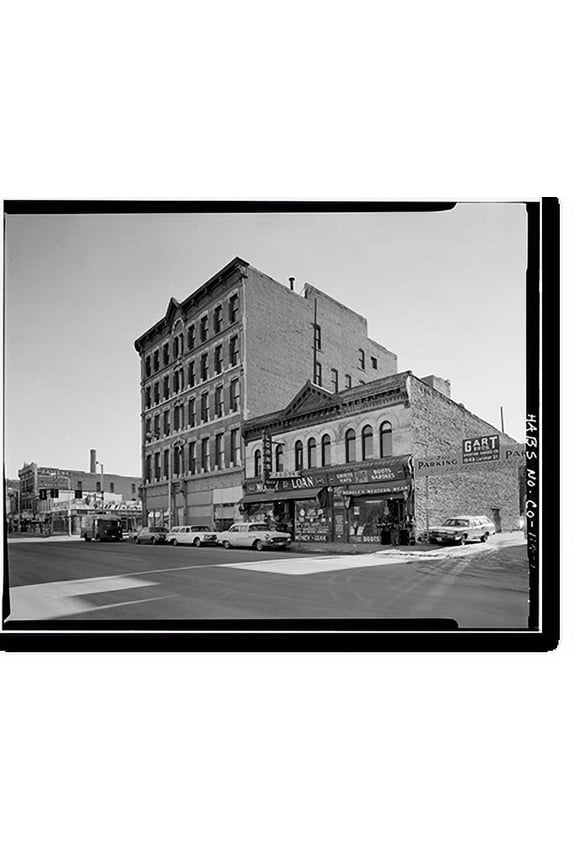 Historic Print, Groff-Collins & W. S. Chessman Buildings, Larimer & Seventeenth Streets, Denver, Denver County, CO, 16" x 20"