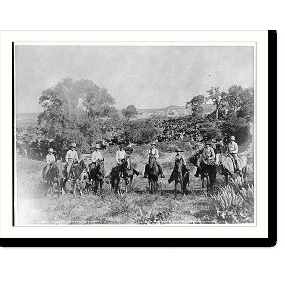 Historic Print, Group of Texas Cowboys, 16" x 20"