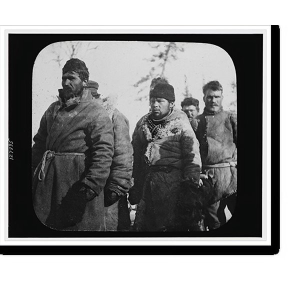 Historic Print, Group of convicts standing, 18" x 24"